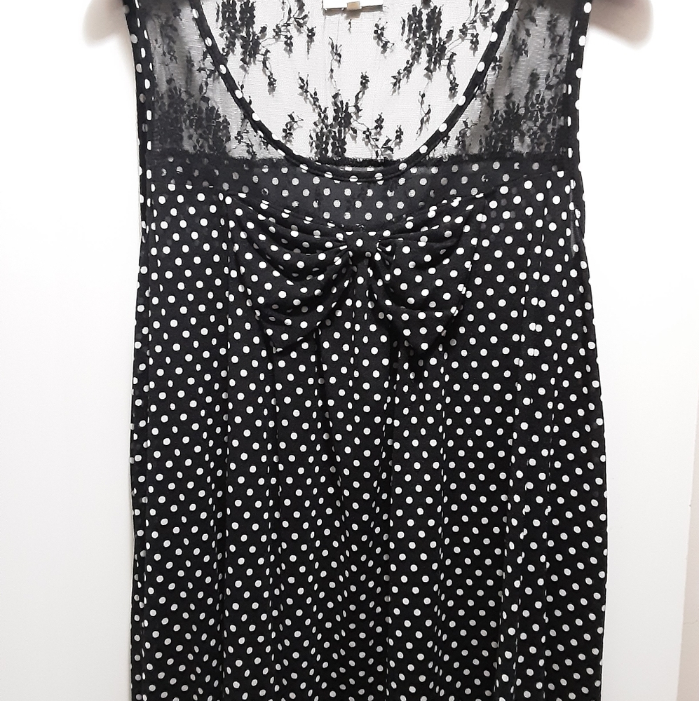 Sleeveless Polka Dot Blouse 2XL
